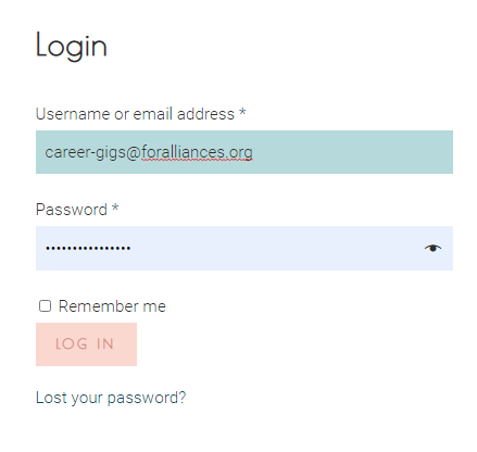 Email for login
